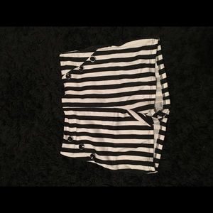 Striped High waisted shorts